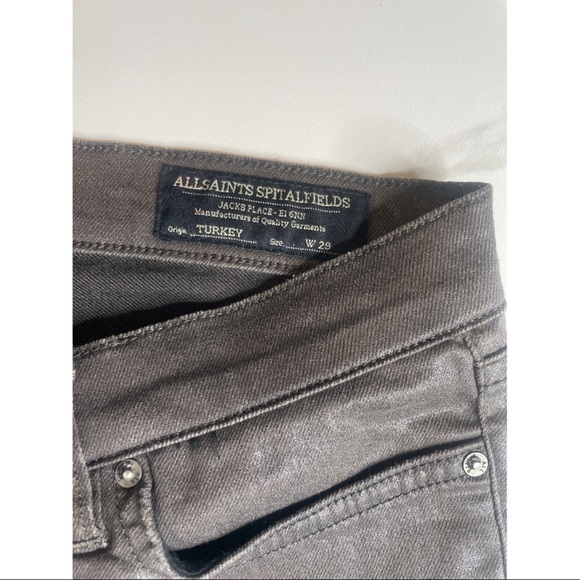 Allsaints Jacks Place coated jeans size 29 - Picture 3 of 5